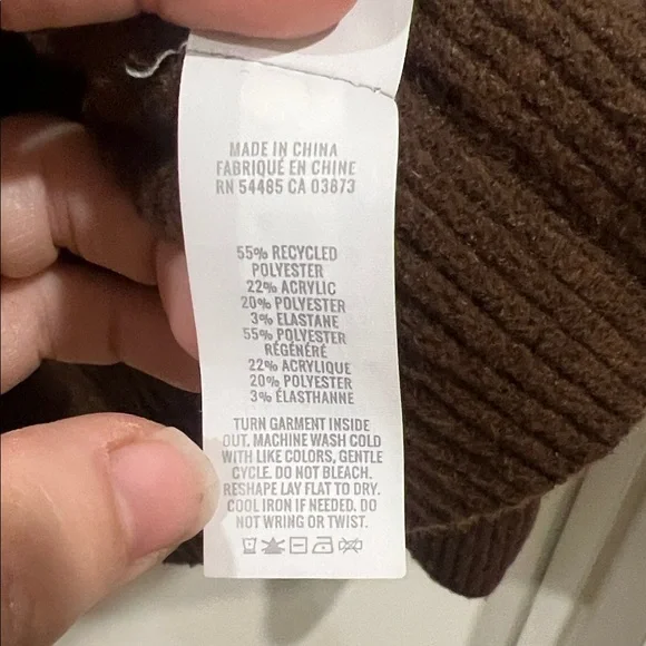 aerie oversized fuzzy chocolate Brown Crewneck Sweater size x-small - Picture 9 of 9